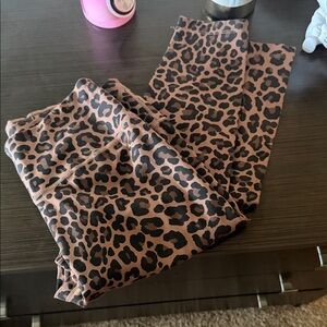 Nike Leopard Print Yoga Leggings - Brown & Black